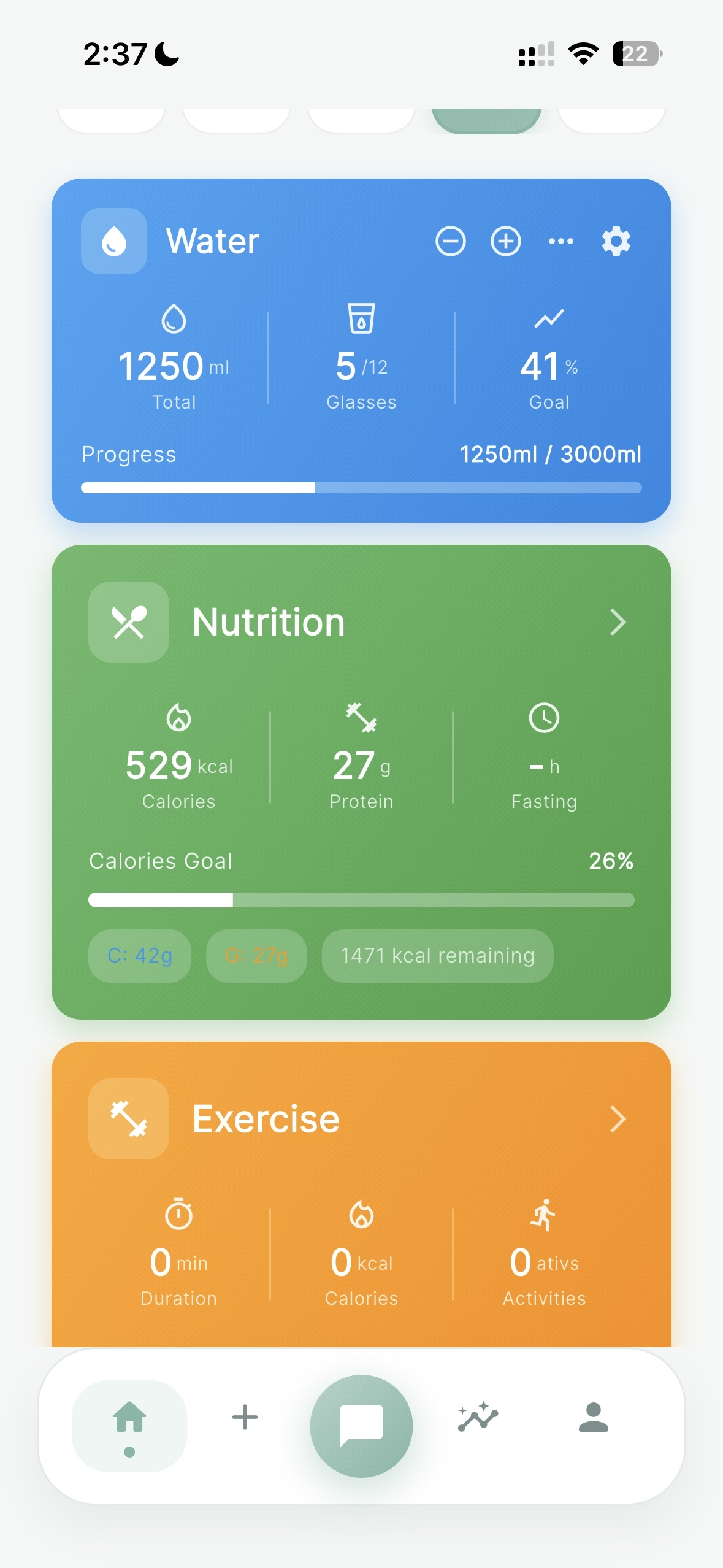 wellB App — Dashboard